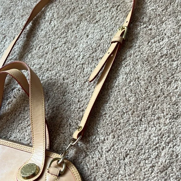 DOONEY & BOURKE blue leather and canvas cabriolet dome bag - Picture 8 of 12